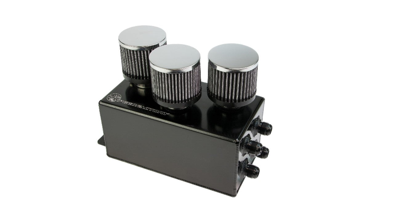 SpeedFactory Racing 3-Filter Oil Catch Can - Black Edition